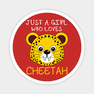 Girl Woman Cheetah Magnet